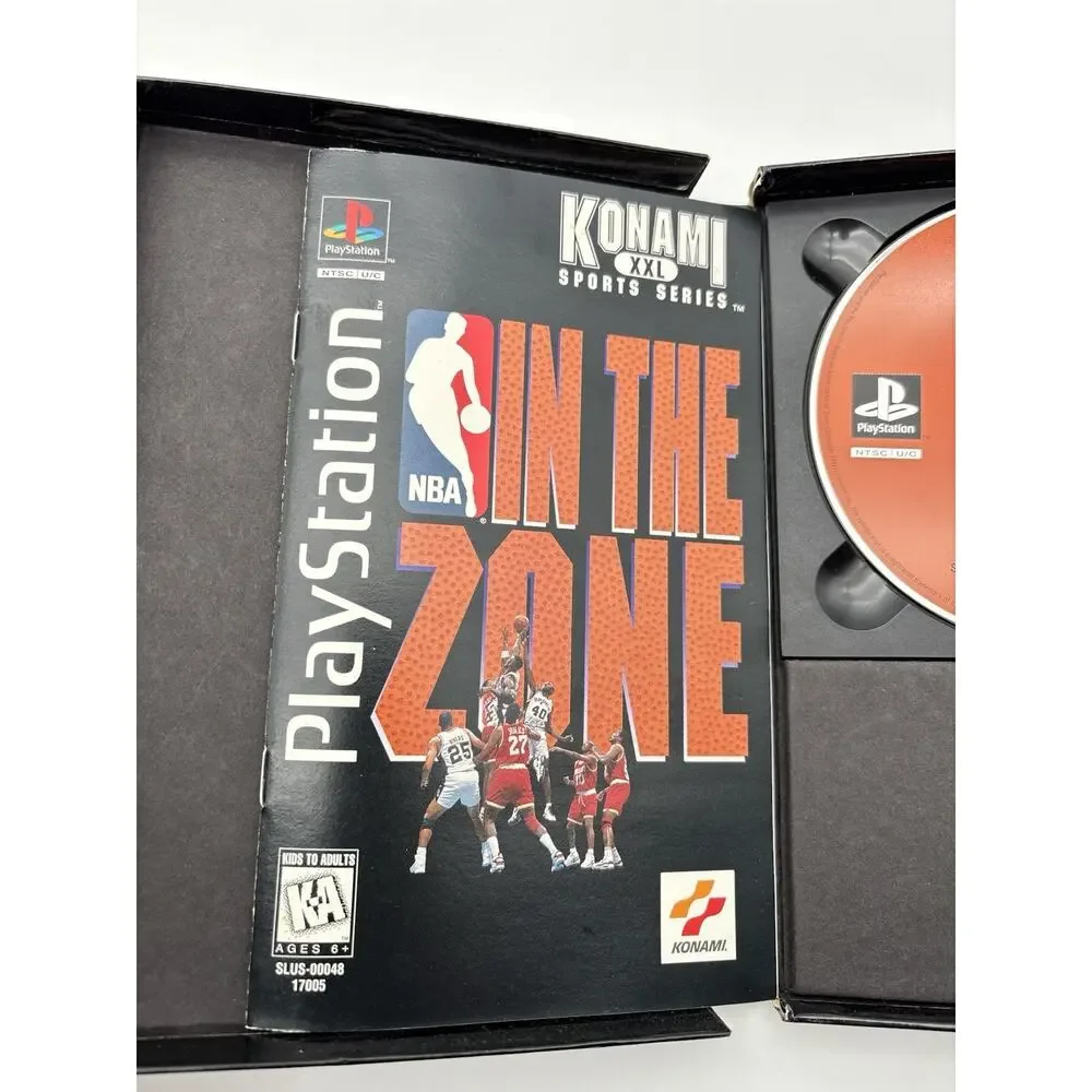 Sony PlayStation 1 PS1 Konami NBA In The Zone CIB Long Box 1996 Tested Works.